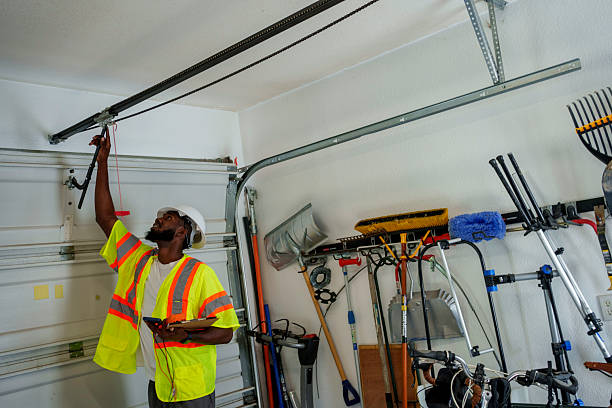 Professional Garage Door Panel Replacement technician working in Beattystown, NJ